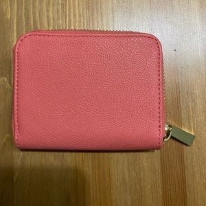 Coral Zipper Wallet